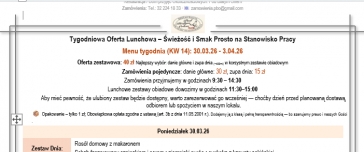 Tygodniowa Oferta Lunchowa. Tydzień KW 14 & Smaki na Życzenie 