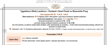 Tygodniowa Oferta Lunchowa. Tydzień KW 36 (31.08-04.09.26) & Smaki na Życzenie 